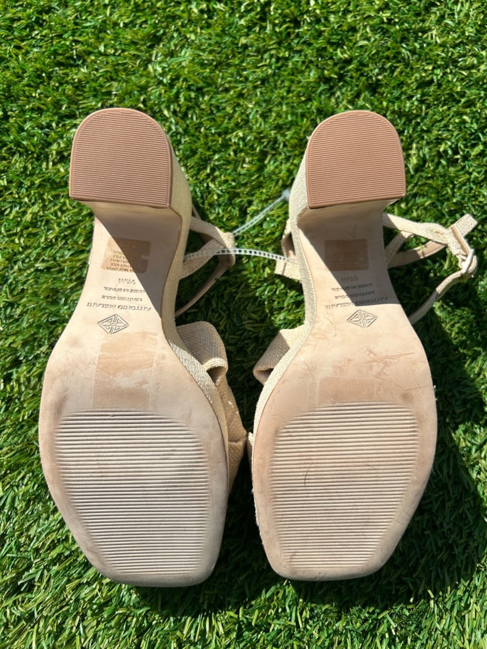 Antonio Melani Linen Knot Knotted Platform Ankle Strap Sandals Shoes Women’s 9.5 - Picture 8 of 13